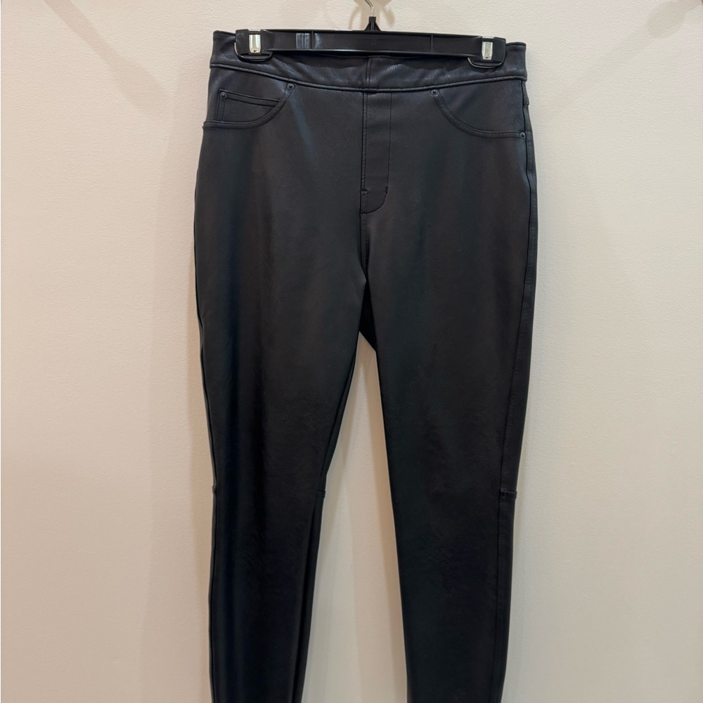 Spank Black Faux Leather Pants